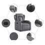 Sillón reclinable elevable cuero artificial gris by , Armchairs - Ref: Foro24-3204547, Price: 284,25 €, Discount: %