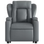 Sillón reclinable elevable cuero artificial gris by , Armchairs - Ref: Foro24-3204547, Price: 273,40 €, Discount: %