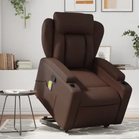 Sillón reclinable de masaje de pie de cuero sintético marrón by , Armchairs - Ref: Foro24-3204553, Price: 329,14 €, Discount: %