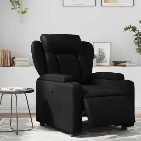 Sillón reclinable eléctrico de cuero sintético negro by , Armchairs - Ref: Foro24-3204530, Price: 268,09 €, Discount: %