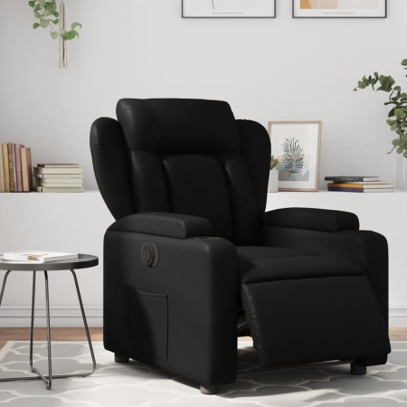 Sillón reclinable eléctrico de cuero sintético negro by , Armchairs - Ref: Foro24-3204530, Price: 265,47 €, Discount: %