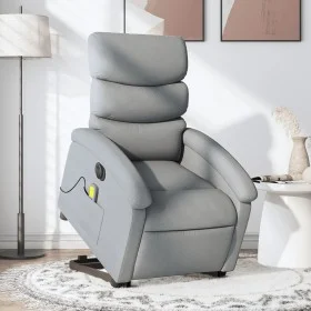 Elektrischer, verstellbarer, aufklappbarer Massagesessel aus hellem grauen Stoff. von , Sessel - Ref: Foro24-3204014, Preis: ...