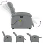 Sillón de masaje eléctrico reclinable elevable tela gris claro by , Armchairs - Ref: Foro24-3204014, Price: 338,78 €, Discoun...