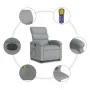 Sillón de masaje eléctrico reclinable elevable tela gris claro by , Armchairs - Ref: Foro24-3204014, Price: 338,78 €, Discoun...