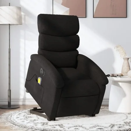 Sillón de masaje eléctrico reclinable elevable tela negro by , Armchairs - Ref: Foro24-3204016, Price: 337,35 €, Discount: %