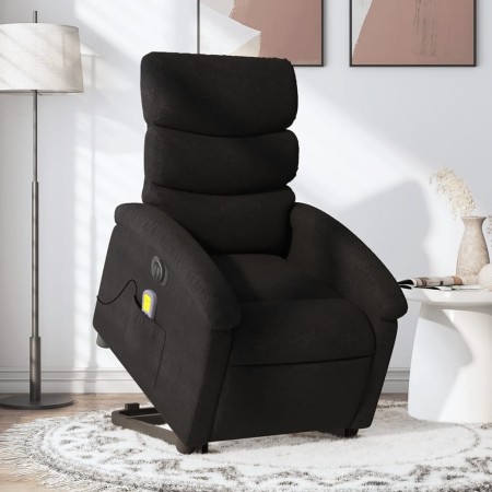 Sillón de masaje eléctrico reclinable elevable tela negro by , Armchairs - Ref: Foro24-3204016, Price: 316,62 €, Discount: %