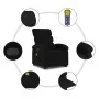 Sillón de masaje eléctrico reclinable elevable tela negro by , Armchairs - Ref: Foro24-3204016, Price: 337,35 €, Discount: %