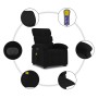 Sillón de masaje eléctrico reclinable elevable tela negro by , Armchairs - Ref: Foro24-3204016, Price: 316,62 €, Discount: %