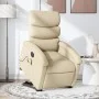 Sillón de masaje eléctrico reclinable elevable tela crema by , Armchairs - Ref: Foro24-3204023, Price: 377,80 €, Discount: %
