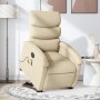 Sillón de masaje eléctrico reclinable elevable tela crema by , Armchairs - Ref: Foro24-3204023, Price: 351,46 €, Discount: %