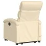 Sillón de masaje eléctrico reclinable elevable tela crema by , Armchairs - Ref: Foro24-3204023, Price: 377,80 €, Discount: %