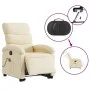 Sillón de masaje eléctrico reclinable elevable tela crema by , Armchairs - Ref: Foro24-3204023, Price: 377,80 €, Discount: %