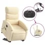Sillón de masaje eléctrico reclinable elevable tela crema by , Armchairs - Ref: Foro24-3204023, Price: 377,80 €, Discount: %
