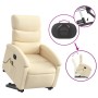 Sillón de masaje eléctrico reclinable elevable tela crema by , Armchairs - Ref: Foro24-3204023, Price: 351,46 €, Discount: %
