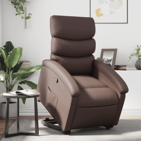 Verstellbarer Aufstehsessel aus braunem Kunstleder. von , Sessel - Ref: Foro24-3204042, Preis: 293,73 €, Rabatt: %