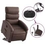 Sillón reclinable elevable cuero sintético marrón by , Armchairs - Ref: Foro24-3204042, Price: 300,15 €, Discount: %