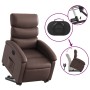 Sillón reclinable elevable cuero sintético marrón by , Armchairs - Ref: Foro24-3204042, Price: 293,73 €, Discount: %