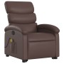 Sillón reclinable de masaje de pie de cuero sintético marrón by , Armchairs - Ref: Foro24-3204049, Price: 266,77 €, Discount: %