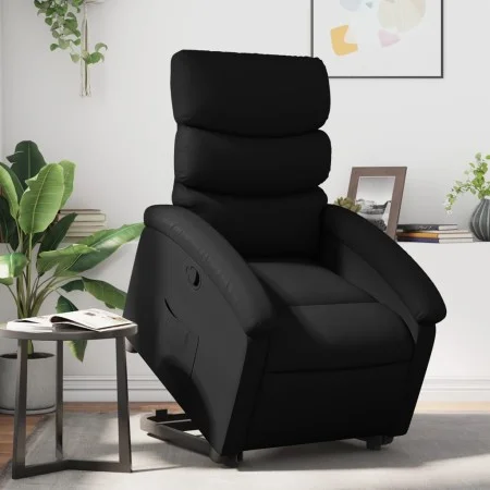 Sillón reclinable elevable cuero artificial negro by , Armchairs - Ref: Foro24-3204040, Price: 276,63 €, Discount: %