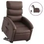 Sillón reclinable elevable eléctrico de cuero sintético marrón by , Armchairs - Ref: Foro24-3204056, Price: 342,58 €, Discoun...
