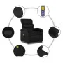 Sillón de masaje elevable eléctrico cuero sintético negro de , Sillones - Ref: Foro24-3204061, Precio: 336,26 €, Descuento: %