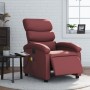Sillón de masaje reclinable de cuero artificial rojo tinto by , Armchairs - Ref: Foro24-3204037, Price: 241,33 €, Discount: %