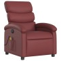 Sillón de masaje reclinable de cuero artificial rojo tinto by , Armchairs - Ref: Foro24-3204037, Price: 241,33 €, Discount: %