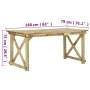 Mesa de jardín de madera 160x79x75 cm de vidaXL, Mesas de jardín - Ref: Foro24-44898, Precio: 191,86 €, Descuento: %