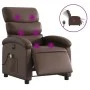 Sillón de masaje reclinable eléctrico cuero sintético marrón by , Armchairs - Ref: Foro24-3204035, Price: 245,12 €, Discount: %