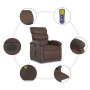 Sillón de masaje reclinable eléctrico cuero sintético marrón by , Armchairs - Ref: Foro24-3204035, Price: 247,74 €, Discount: %