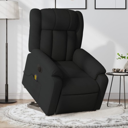 Sillón de masaje eléctrico reclinable elevable tela negro by , Armchairs - Ref: Foro24-3205354, Price: 336,96 €, Discount: %