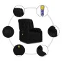 Elektrischer, verstellbarer, wiederaufladbarer Massagesessel aus schwarzem Stoff. von , Sessel - Ref: Foro24-3205354, Preis: ...