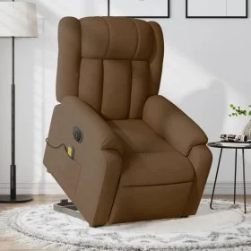 Elektrischer, verstellbarer, wiederverstellbarer Massagesessel aus braunem Stoff. von , Sessel - Ref: Foro24-3205356, Preis: ...