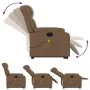 Sillón de masaje eléctrico reclinable elevable tela marrón de , Sillones - Ref: Foro24-3205356, Precio: 366,98 €, Descuento: %