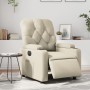 Sillón reclinable eléctrico de cuero sintético crema by , Armchairs - Ref: Foro24-3204759, Price: 254,69 €, Discount: %
