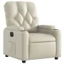 Sillón reclinable eléctrico de cuero sintético crema de , Sillones - Ref: Foro24-3204759, Precio: 250,97 €, Descuento: %