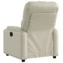 Sillón reclinable eléctrico de cuero sintético crema de , Sillones - Ref: Foro24-3204759, Precio: 250,97 €, Descuento: %