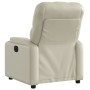 Sillón reclinable eléctrico de cuero sintético crema by , Armchairs - Ref: Foro24-3204759, Price: 254,69 €, Discount: %