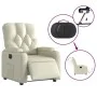 Sillón reclinable eléctrico de cuero sintético crema de , Sillones - Ref: Foro24-3204759, Precio: 250,97 €, Descuento: %