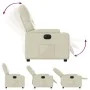 Sillón reclinable eléctrico de cuero sintético crema de , Sillones - Ref: Foro24-3204759, Precio: 250,97 €, Descuento: %