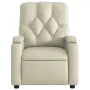 Sillón reclinable eléctrico de cuero sintético crema de , Sillones - Ref: Foro24-3204759, Precio: 250,97 €, Descuento: %