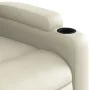 Sillón reclinable eléctrico de cuero sintético crema de , Sillones - Ref: Foro24-3204759, Precio: 250,97 €, Descuento: %