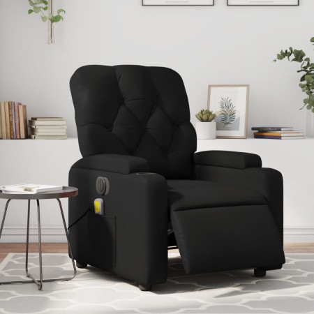 Sillón de masaje reclinable eléctrico cuero sintético negro by , Armchairs - Ref: Foro24-3204765, Price: 263,71 €, Discount: %