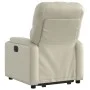 Sillón reclinable elevable cuero artificial color crema by , Armchairs - Ref: Foro24-3204773, Price: 283,77 €, Discount: %