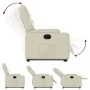 Sillón reclinable elevable cuero artificial color crema by , Armchairs - Ref: Foro24-3204773, Price: 283,77 €, Discount: %