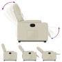Sillón reclinable elevable cuero artificial color crema by , Armchairs - Ref: Foro24-3204773, Price: 278,60 €, Discount: %