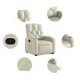 Sillón reclinable elevable cuero artificial color crema by , Armchairs - Ref: Foro24-3204773, Price: 283,77 €, Discount: %