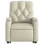 Sillón reclinable elevable cuero artificial color crema by , Armchairs - Ref: Foro24-3204773, Price: 283,77 €, Discount: %