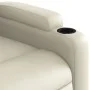 Sillón reclinable elevable cuero artificial color crema by , Armchairs - Ref: Foro24-3204773, Price: 283,77 €, Discount: %