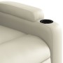 Sillón reclinable elevable cuero artificial color crema by , Armchairs - Ref: Foro24-3204773, Price: 278,60 €, Discount: %